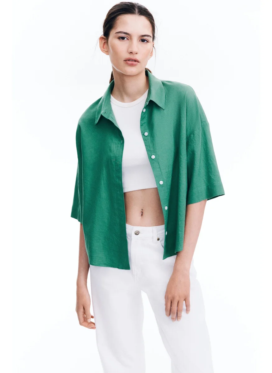 H&M Linen-Blend Shirt