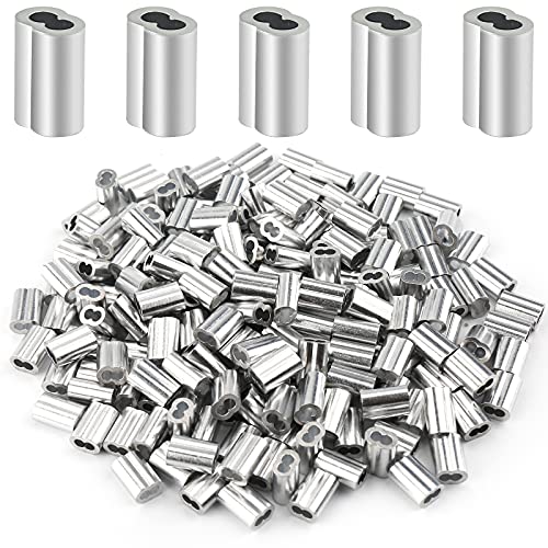 Marvelity 200 Pcs Aluminum Crimping Loop Sleeve 1/16", Cable Ferrule Wire Rope Sleeves Loop Sleeve (200 Pcs) - Image 1