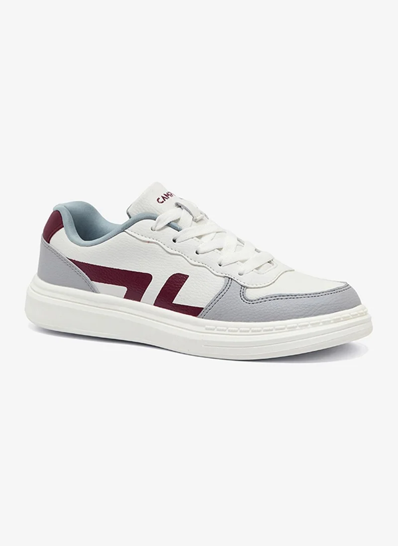 Women Vacro Memory Foam Lace-Up Sneakers-Grey
