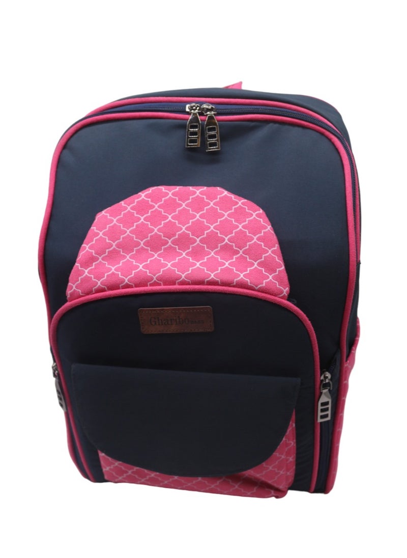Gharibo Bags Moms bag & portable dining chair for baby ,multi-function backpack with Large capacity two in one - Motifs.  - Image 2