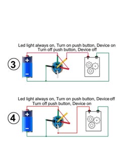 Y&D Push Switch Waterproof Marine Speakers 19mm Latching bu tton Black with LED Electroplated Metal Full Range Audio Motorcycle Stereo System Light Reset Function  - Image 5