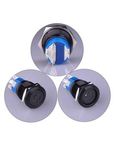 Y&D Push Switch Waterproof Marine Speakers 19mm Latching bu tton Black with LED Electroplated Metal Full Range Audio Motorcycle Stereo System Light Reset Function  - Image 2
