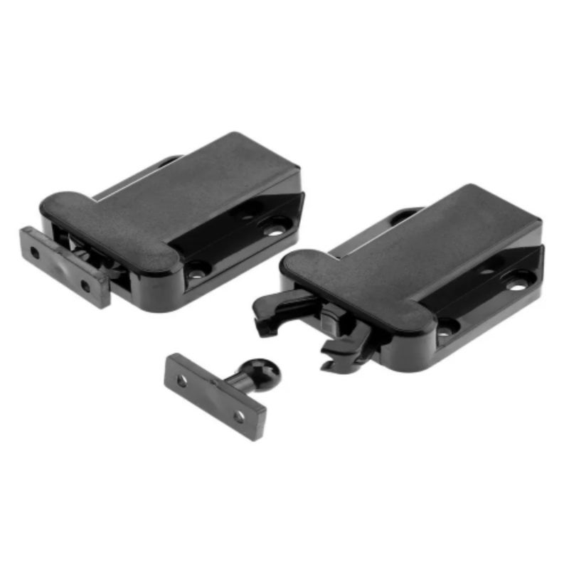 Push Latch Black Durable Plastic - Lightweight 28g Compact Size Cabinet Door Latch for Furniture Cabinets Mailboxes Electrical Boxes - Image 4
