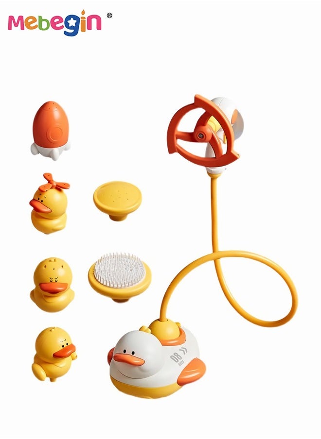 MEBEGIN - Bath Toys for Toddlers Baby Bath Toys with 3 Spraying Bath Ducks 4 Toddler Showers Make Baby Love Bathtime Fun Bath Toys for Kids - Image 1