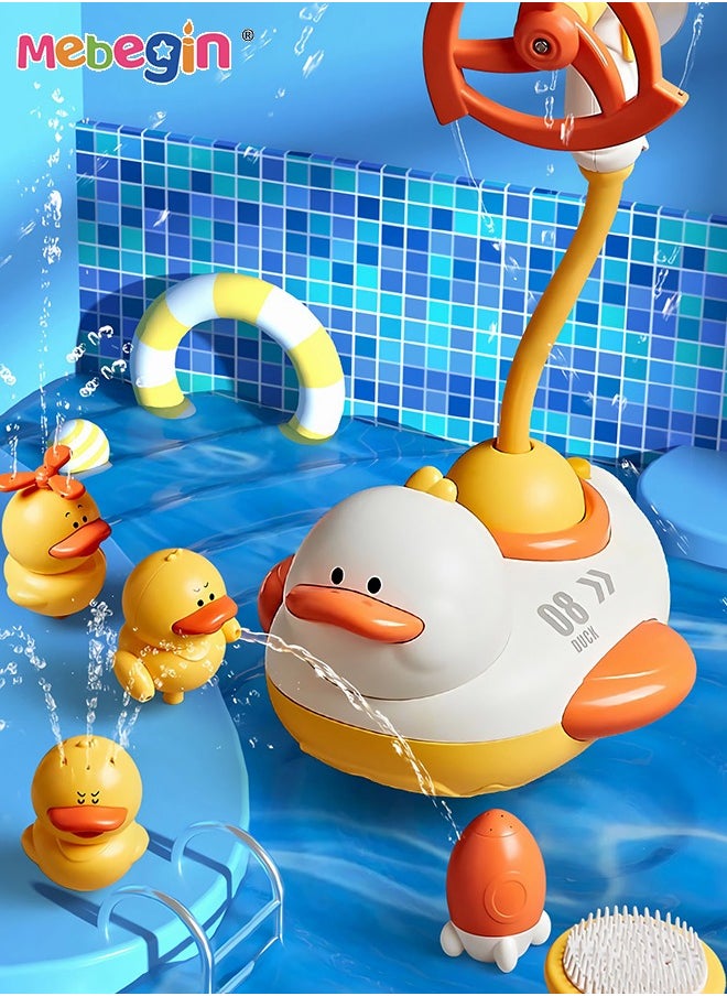 MEBEGIN - Bath Toys for Toddlers Baby Bath Toys with 3 Spraying Bath Ducks 4 Toddler Showers Make Baby Love Bathtime Fun Bath Toys for Kids - Image 1