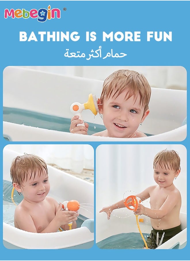 MEBEGIN - Bath Toys for Toddlers Baby Bath Toys with 3 Spraying Bath Ducks 4 Toddler Showers Make Baby Love Bathtime Fun Bath Toys for Kids - Image 1