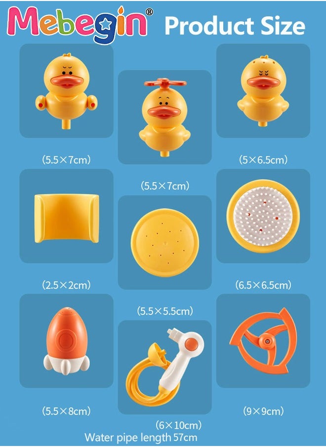 MEBEGIN - Bath Toys for Toddlers Baby Bath Toys with 3 Spraying Bath Ducks 4 Toddler Showers Make Baby Love Bathtime Fun Bath Toys for Kids - Image 1