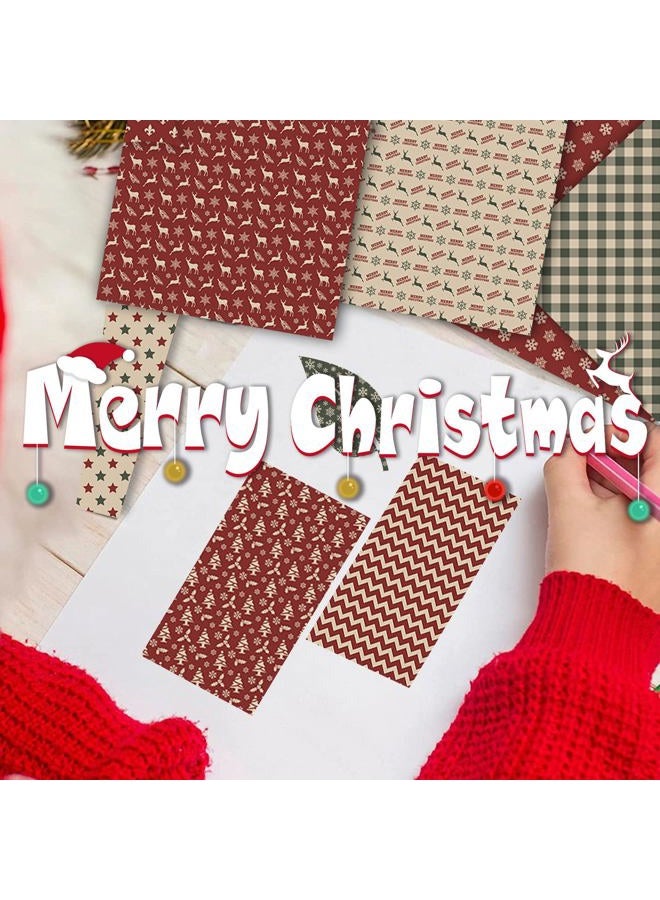 MIATTCLD Scrapbook Paper Winter Patterned Paper for Scrapbooking, 24 Sheets Double Sided Colorful Holiday Decorative Craft Papers for Junk Journals Greeting Cards Decoration (A, 12x12 IN) - Image 5