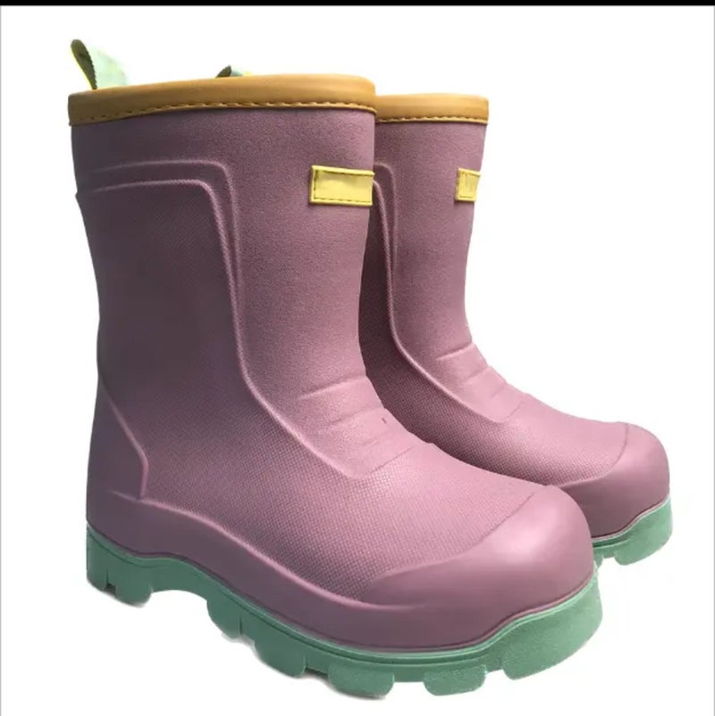 Children'S Rain Boots, Non-Slip, Lightweight, Kidsren'S, Men'S And Women'S, Mid-Tube Outdoor Velvet Rain Boots, Snow Boots, Toddler Water Shoes - Image 2