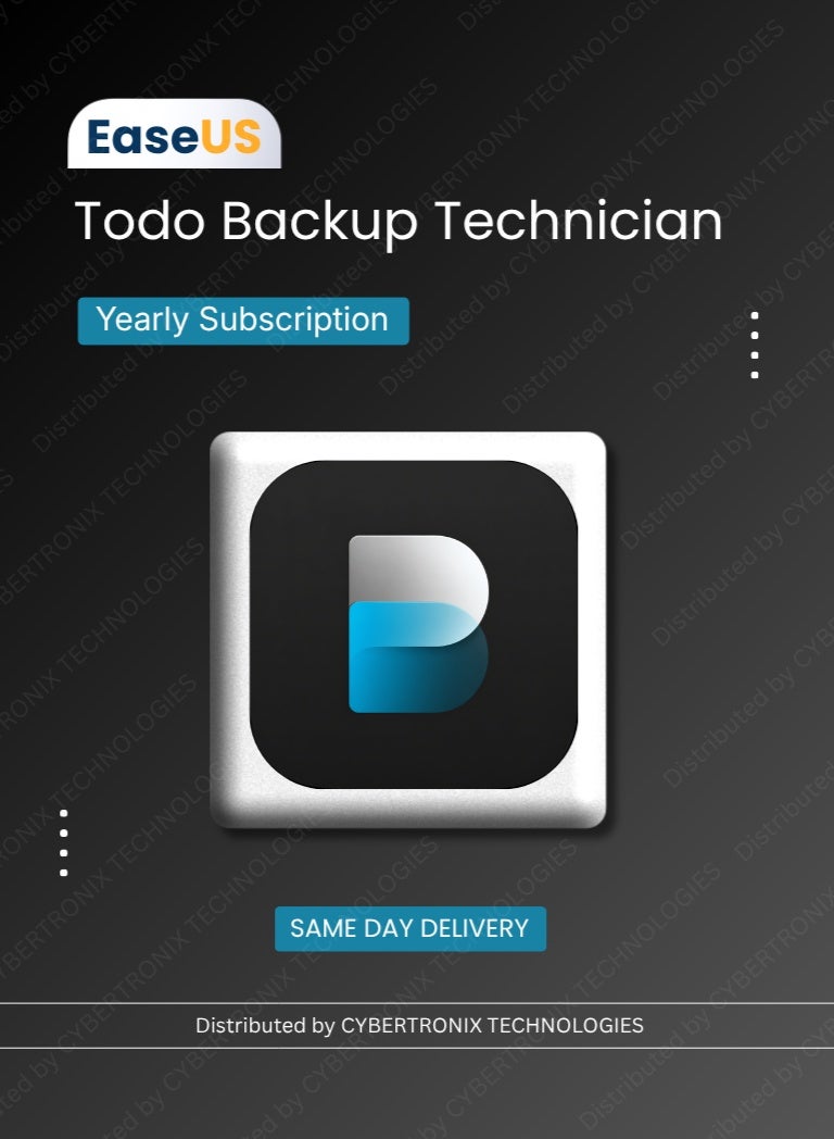 EaseUS Todo Backup Technician | Unlimited Devices for 1 Year | Digital License | SAME DAY DELIVERY