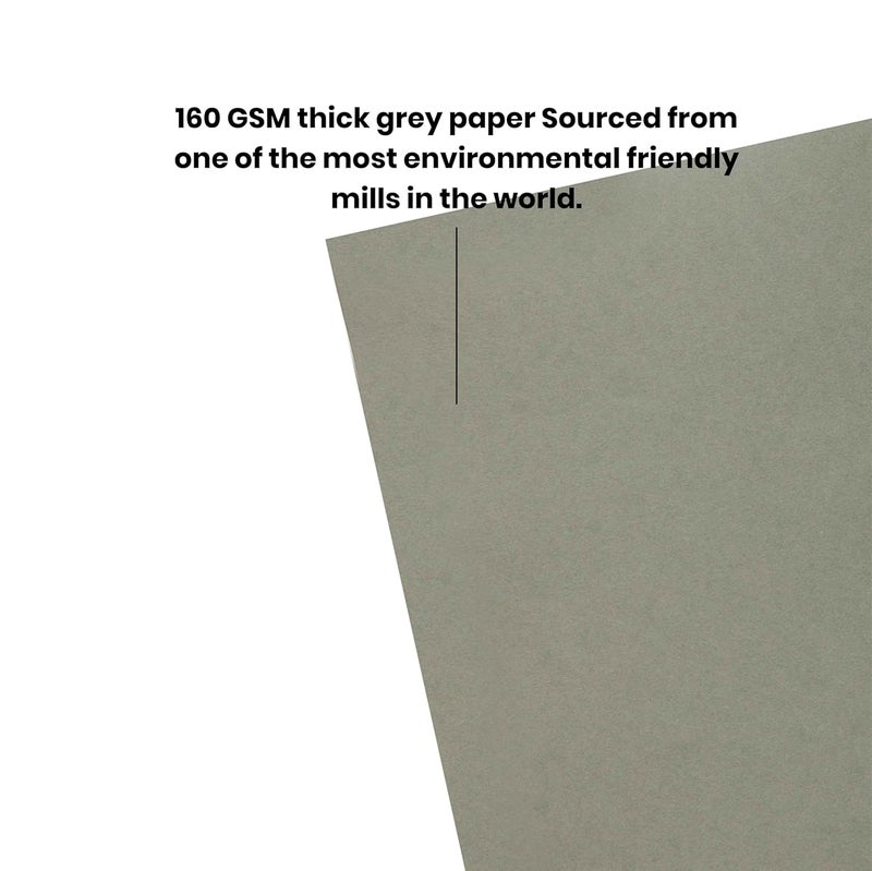 Scholar Grey Paper Loose Sheets 170 GSM Grey Toned Paper Set of 2 A4 - Image 3