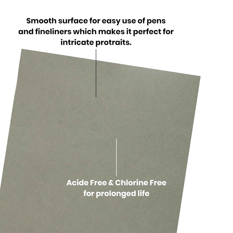 Scholar Grey Paper Loose Sheets 170 GSM Grey Toned Paper Set of 2 A4 - Image 4
