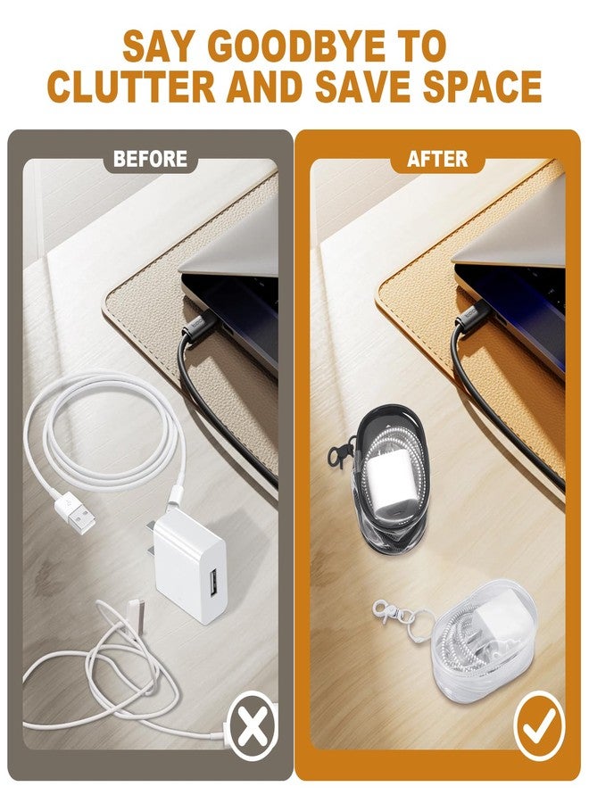 Hooshion Data Cable Organizer, Transparent Cable Storage Bag with Locking Hook, Portable Headphone Storage Box, Multifunctional Storage Bag, for Data Cables, Data Heads, Lipsticks, Earrings, Coins, Headphone - Image 4
