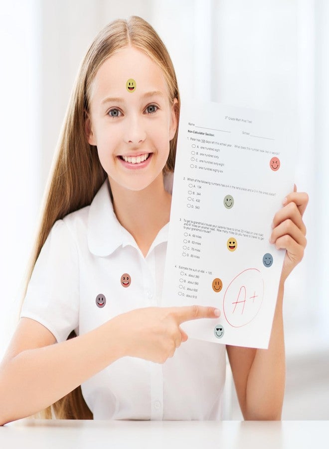 Leezead 6000 Pieces Boho Happy Smile Face Stickers, Mini Boho Style Happy Face Stickers Round Happy Smile Face Decal Stickers Incentive Stickers for Reward Behavior Chart Students Teacher Supplies - Image 2