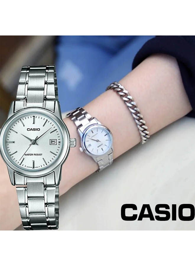 كاسيو ساعة يد من ستانلس ستيل بعقارب LTP-V002D-7AUDF - Image 2