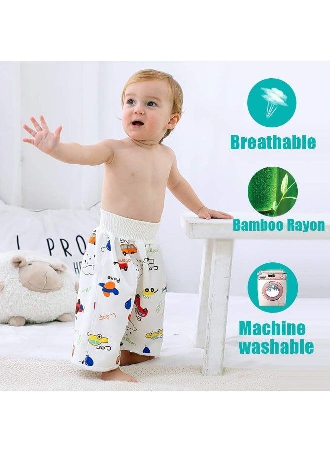 Generic 2 Packs Diaper Skirts/Shorts for Potty Training- Waterproof Bed Clothes for Baby Boy Girl Night Time-Washable Mattress Protection-Bedwetting and Incontinence Cover Pads for Babies(Design may Vary)  - Image 2