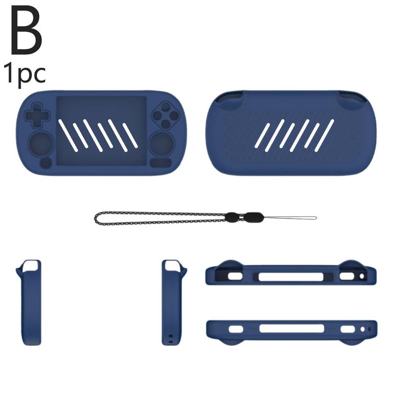 For ANBERNIC RG40XX H large-screen retro handheld game console silicone protective case, solid color.