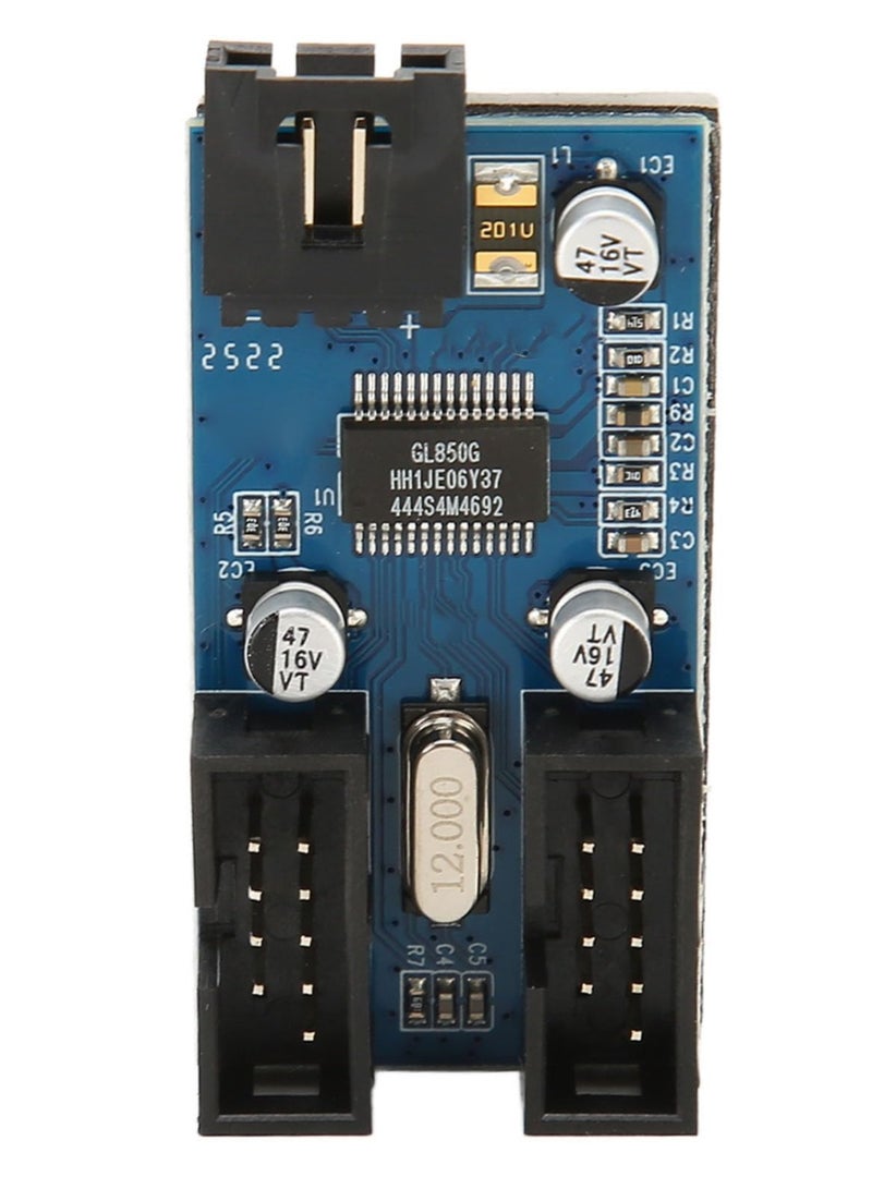 Green Tiger 9pin USB Header Splitter, Increase Efficiency 1 To 2 Motherboard 9pin USB Header Splitter Stable Power Supply for PC - Image 4