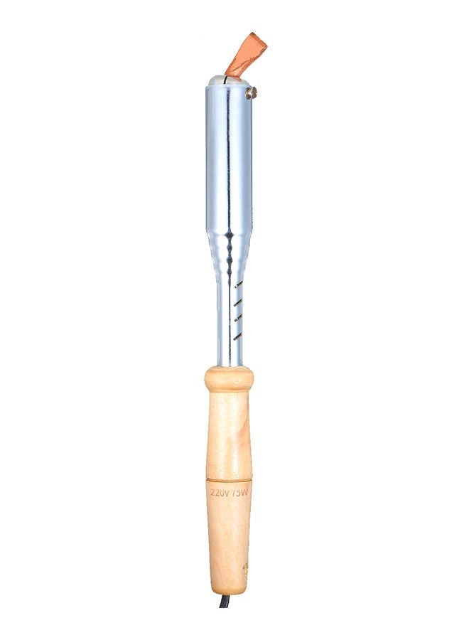 Electric Soldering Iron Flat Copper Head Welding Tool Silver/Beige - Image 2