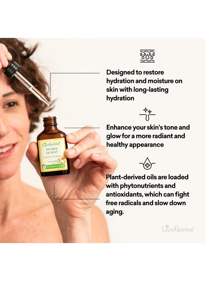 Just Nutritive Anti Aging Eye Serum Hydrating Eye Serum For Younger Complexion Rapid Wrinkle Repair Natural And Effective Eye Care Just Nutritive 1 Oz  - Image 4