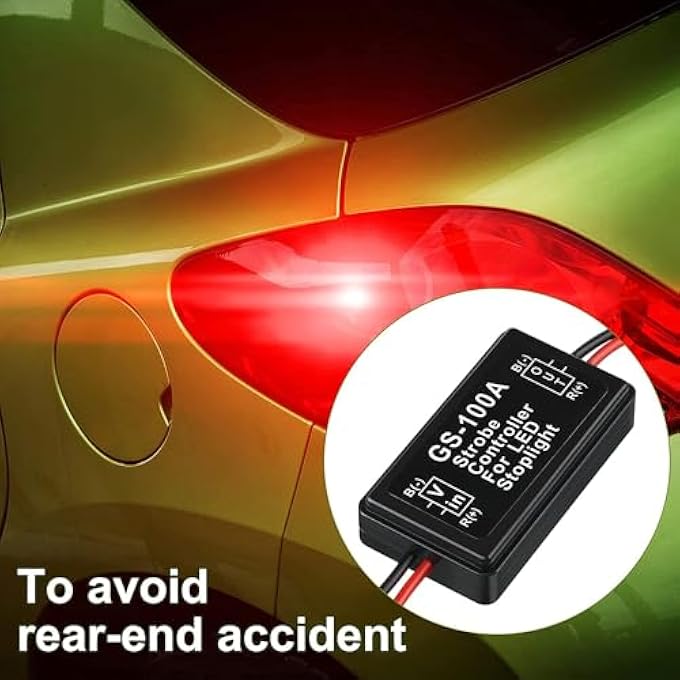 Khazna Brake Light Flasher Brake Light Strobe Tail Light Flash Strobe Controller Flasher Module For Led Brake Lamp Tail Stop Lamp 1230 V 2 Pieces - Image 4