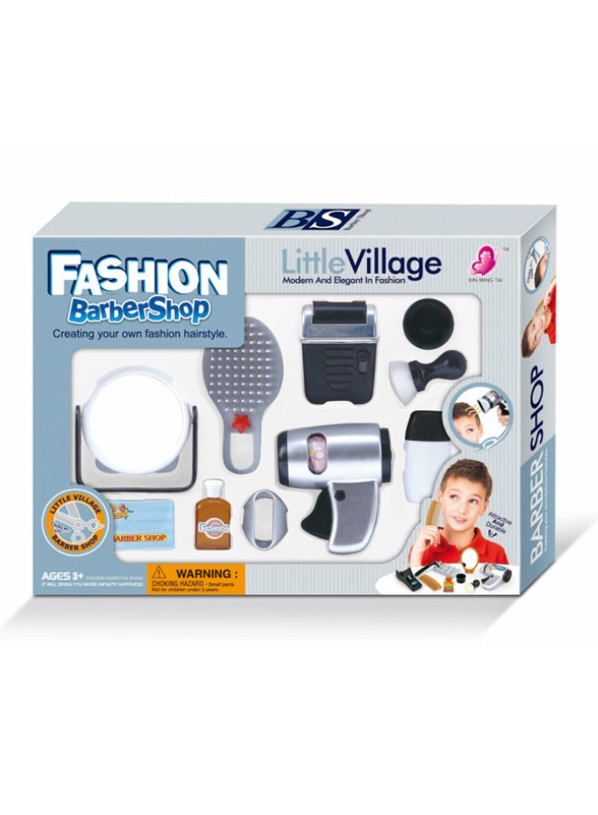 Boys' Barber Toy Parent-Child Interactive Simulation Hair Cutting Tool Children's Play Toy Set-Color:80215D - Image 1