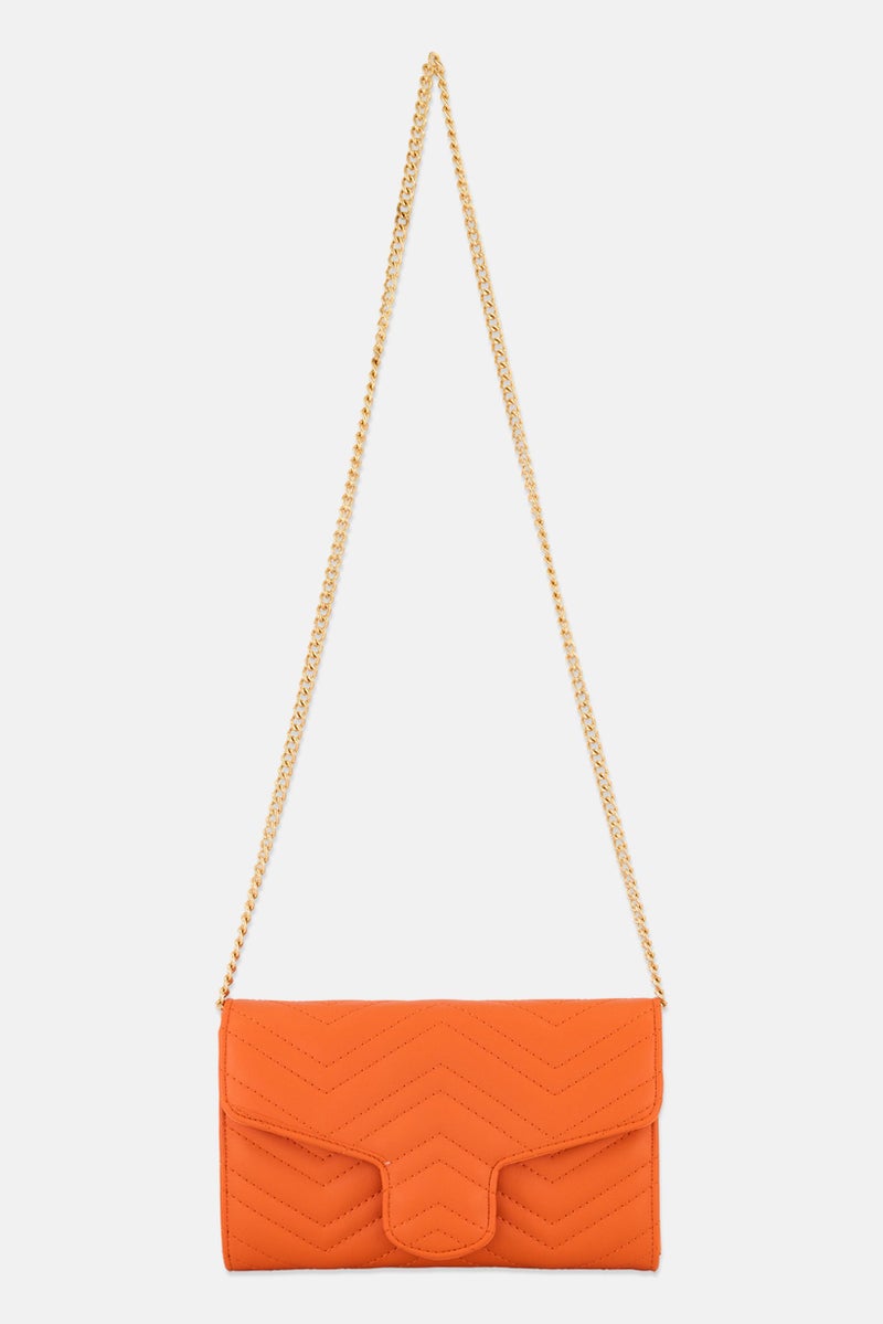 Urban Expressions Women Crossbody Bag 16 H x 23 L x 5 W cm, Orange  - Image 1