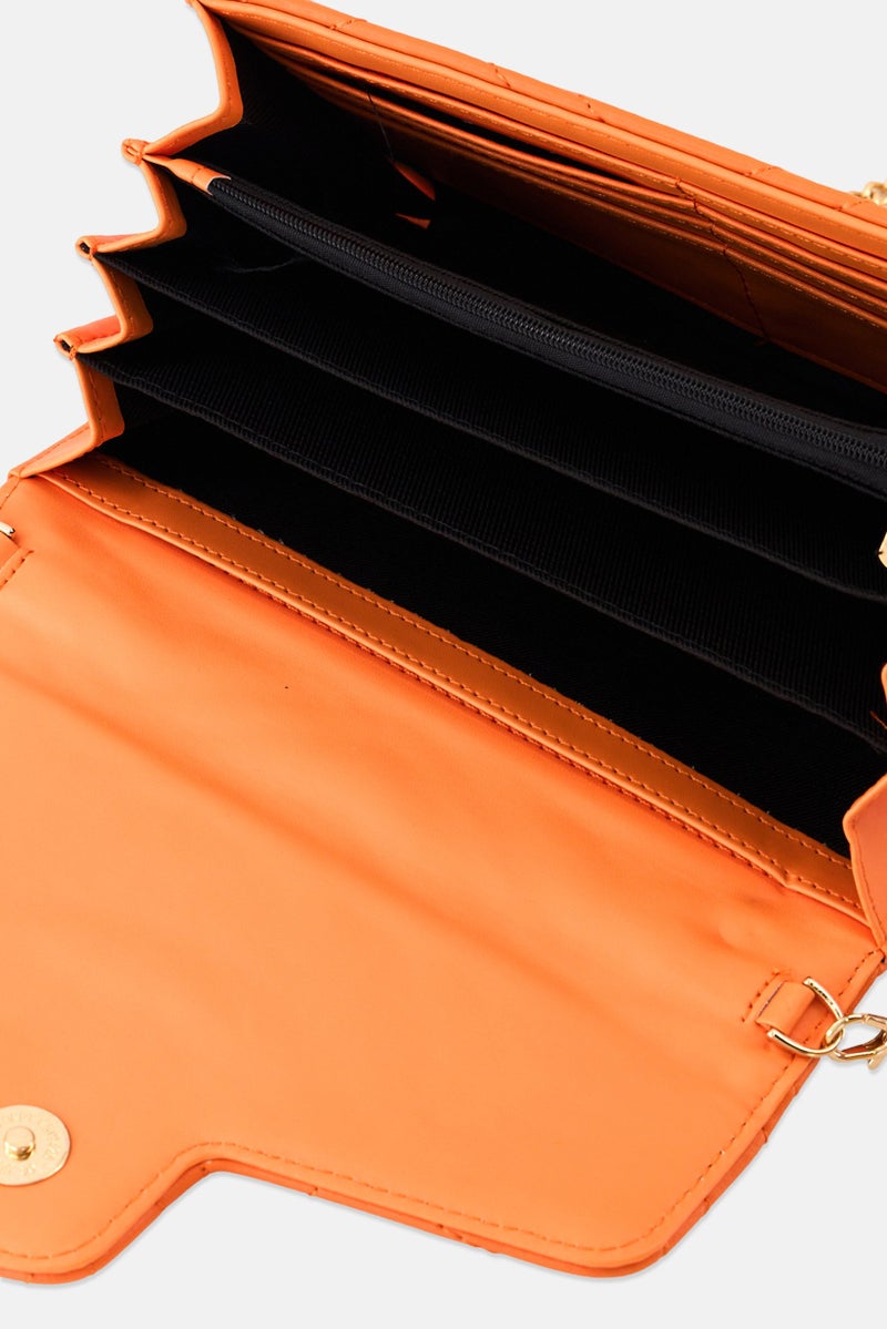 Urban Expressions Women Crossbody Bag 16 H x 23 L x 5 W cm, Orange  - Image 3