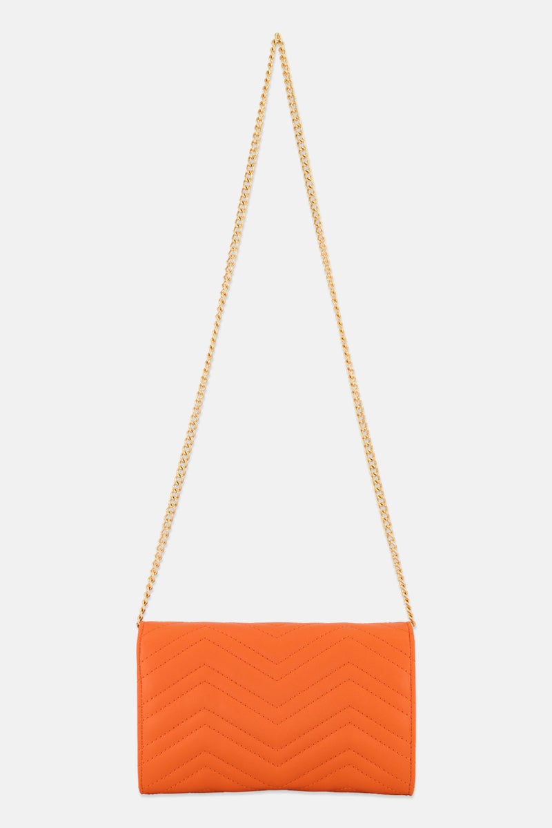 Urban Expressions Women Crossbody Bag 16 H x 23 L x 5 W cm, Orange  - Image 2