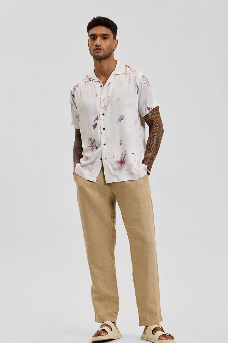 SNITCH Off White Abstract Box Fit Shirt - Image 3