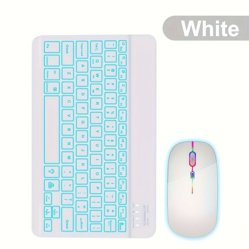 Rechargeable Ultra Thin Wireless Keyboard And Mouse Combo Multicolor For IOS Android Windows Tablets Smartphones - Image 5