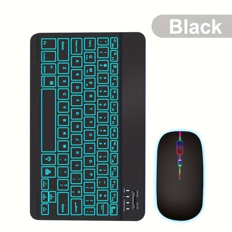 Rechargeable Ultra Thin Wireless Keyboard And Mouse Combo Multicolor For IOS Android Windows Tablets Smartphones - Image 4