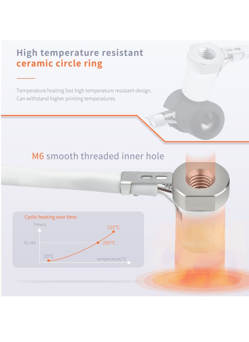 Generic - 24V 115W Rapid Heat CHC V6 Hotend Kit, Ceramic Heating Core, Bimetal Heatbreak, Copper Titanium, Compatible with Voron 2.4, 24V 1.75mm, Prusa I3 MK3/MK3S, Titan Aero Extruder - Image 1