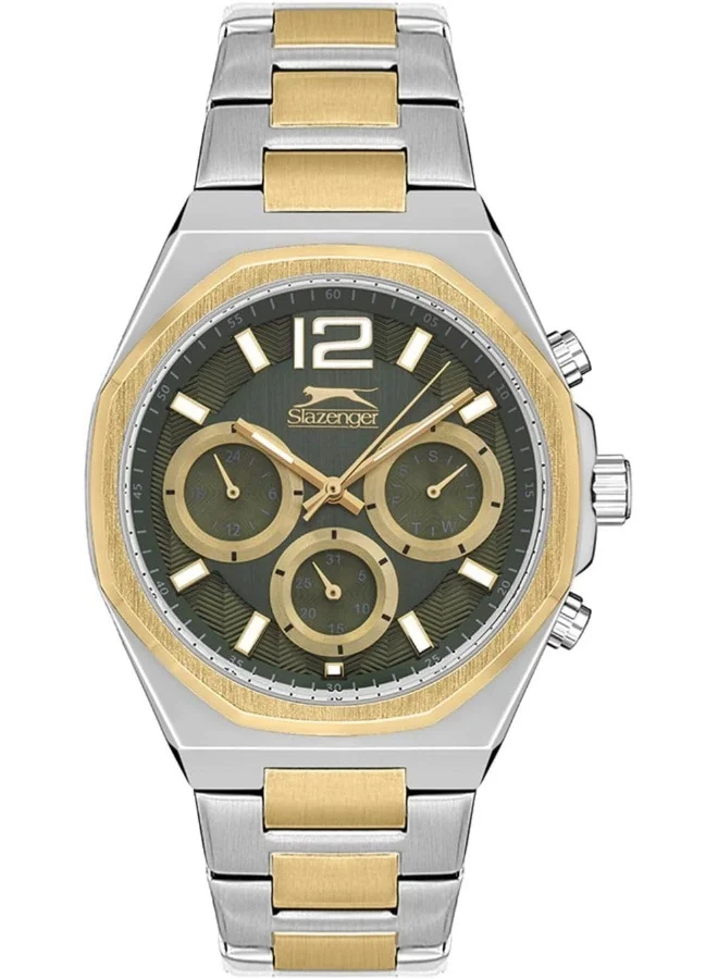 Slazenger SLAZENGER Men's Watch, Multi Function Display and Metal Strap - SL.9.2106.2.06, Two Tone