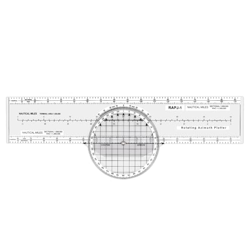 Medarchitect Aviation Plotter Aviation Slide Rule with 8 Functions for Pilot Student Accessories Rotating Azimuth Plotter, WAC Charts, Air Navigation Plotter for Navigational Usage - Image 1