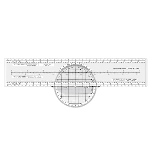 Medarchitect Aviation Plotter Aviation Slide Rule with 8 Functions for Pilot Student Accessories Rotating Azimuth Plotter, WAC Charts, Air Navigation Plotter for Navigational Usage - Image 2