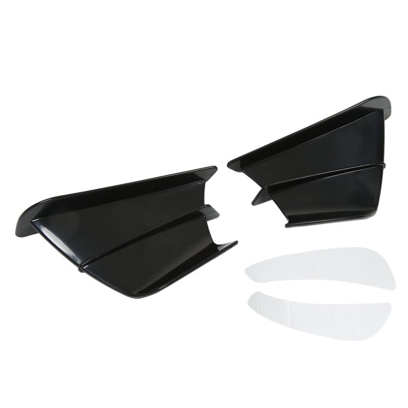 Motorcycle Winglet Glossy Black 3D Curved Surface Design Motorcycle Side Spoiler - Aerodynamic Downforce Increase Motorcycle Fairing Winglets for R1 R3 R25 NINJA400 Z900 CBR650 - Image 1