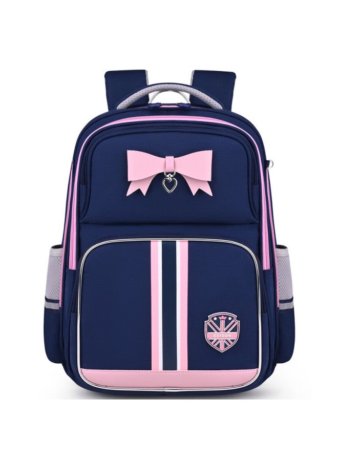 Edison Elementary School Backpack With Spine And Waist Protection, Anti-fall Princess Style Campus Backpack 2529-1s With Bow - Image 2