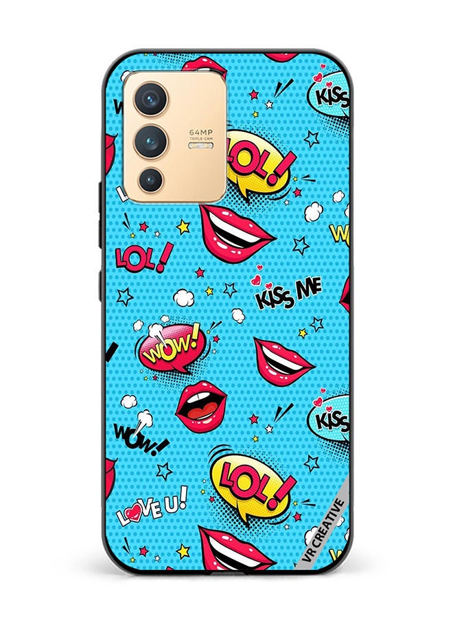 VR CREATIVE Protective Case Cover For Vivo V23 5G Pop Art Design Multicolour - Image 1