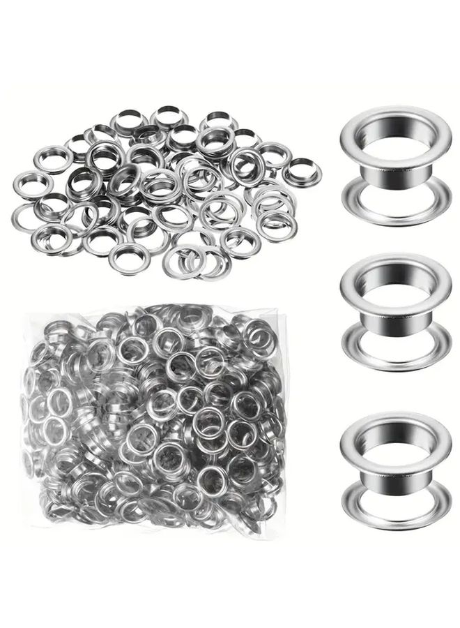 100pcs Heavy Duty Iron Grommets With Washers Zinc Plated Metal Eyelet Set For Banners Posters Fabric Leather And Belts - Image 1