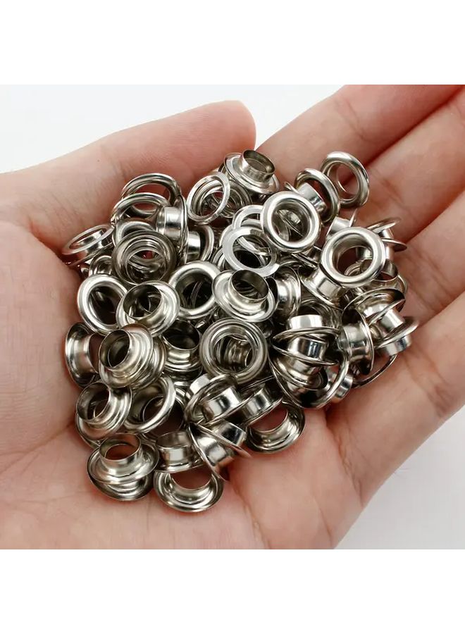 100pcs Heavy Duty Iron Grommets With Washers Zinc Plated Metal Eyelet Set For Banners Posters Fabric Leather And Belts - Image 5