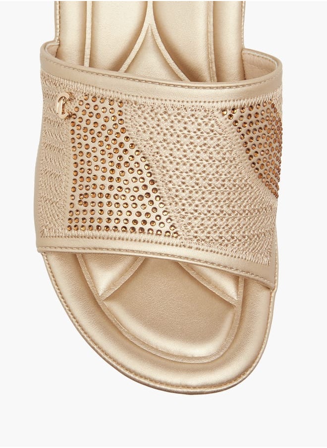 Le Confort Women's Embellished Slip-On Sandals with Wedge Heels  - Image 5