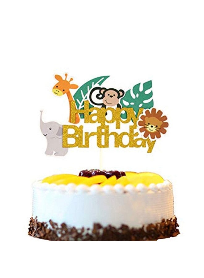 فونكارت زينة كعكة عيد ميلاد سعيد بتصميم حيوانات الغابة من فانكارت - Image 1