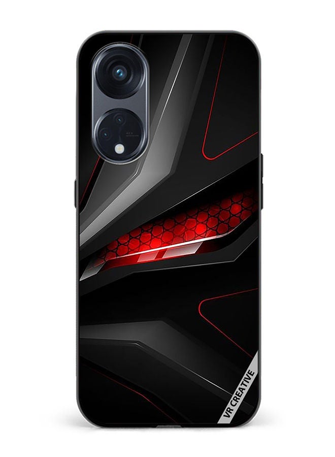 VR CREATIVE Protective Case Cover For Oppo Reno8 T 5G Neon Texture Design Multicolour - Image 1