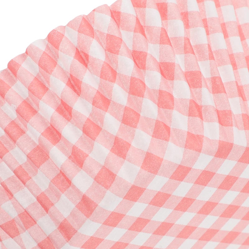 Red Plaid Mini Cupcake Baking Cups 100pcs Greaseproof Food Grade Paper for Party - Image 4