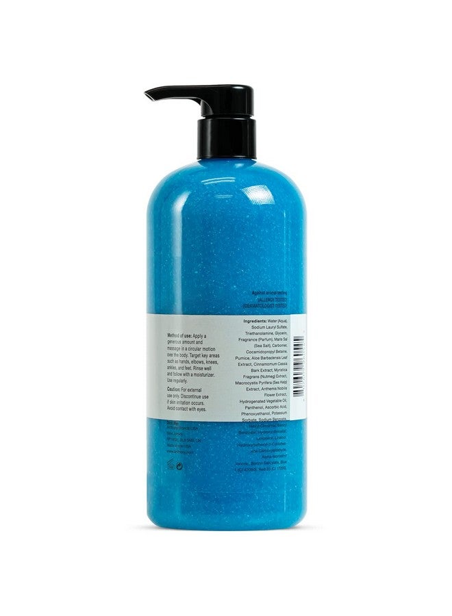 Anthony Exfoliating Body Scrub - Sea Salt, Vitamin C, And Aloe Vera Deep Cleans, Smooths Rough Patches & Soothes and Protects Skin - Blue Sea Kelp Body Wash 32 Fl Oz - Image 5
