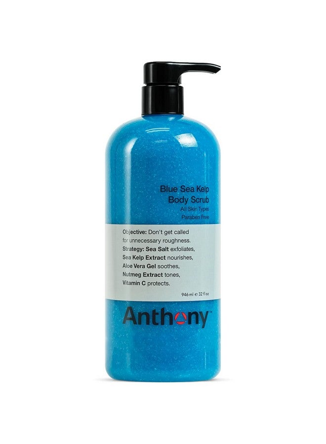 Anthony Exfoliating Body Scrub - Sea Salt, Vitamin C, And Aloe Vera Deep Cleans, Smooths Rough Patches & Soothes and Protects Skin - Blue Sea Kelp Body Wash 32 Fl Oz - Image 1