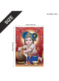 Paper Plane Design PAPER PLANE DESIGN Religious Baby Krishna Poster for Pregnant Women Bal Roop Kanha Kanhaiya (A3)  - Image 2