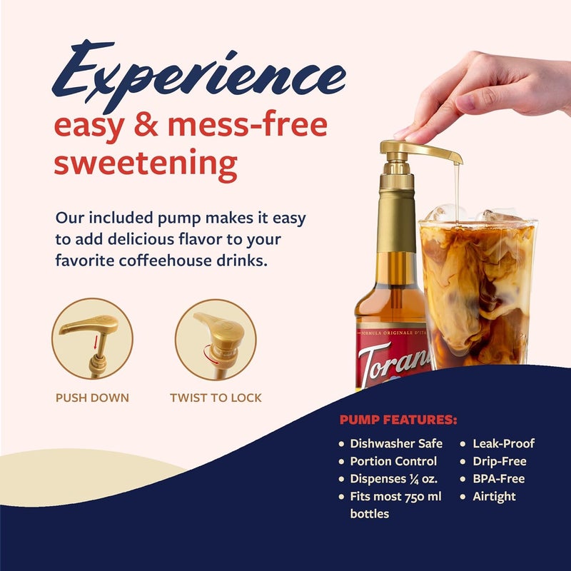 Torani Chocolate Chip Cookie Dough Coffee Syrup with Pump - 25.4 Fl Oz - Image 5