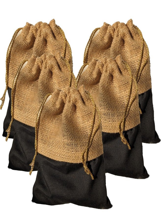 Handmakers Jute Gift Potli Bags for Makeup Kit, jewellery etc (15) - Image 1